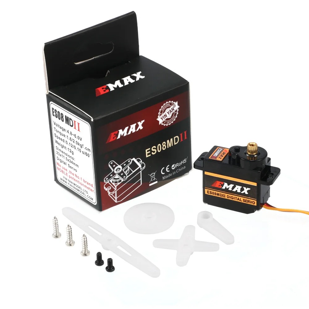 Цифровой сервопривод EMAX ES08 – обзор и цена Servo Sg90