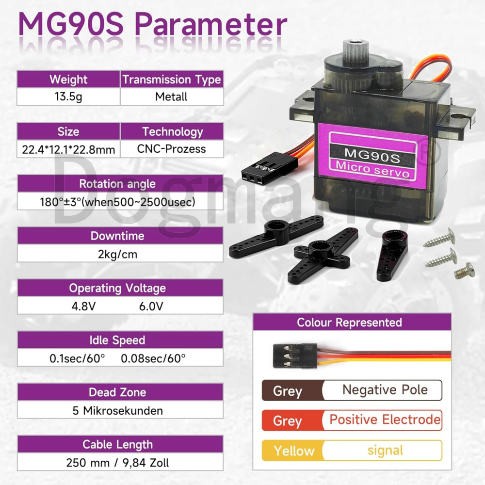 MG90S Сервопривод 1/2/4/10/20/ – обзор и цена Micro Servo