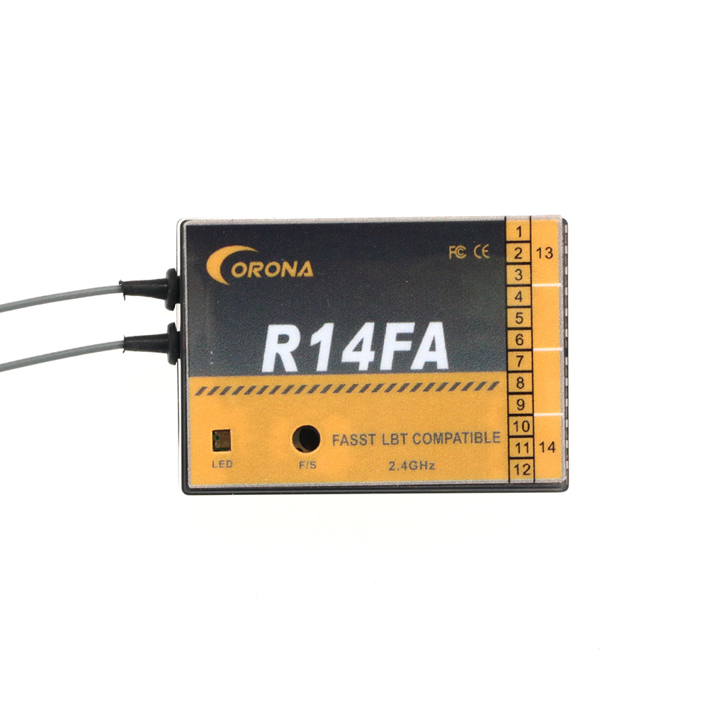 Corona R14FA 14-канальный ради – обзор и цена Micro Servo